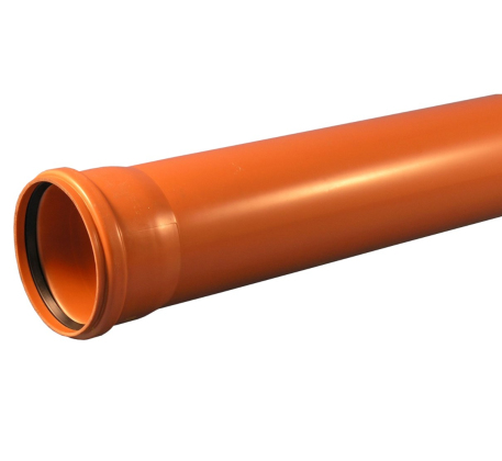 Труба НПВХ SN 4 200х4,9х1200 (оранжевая) фото 1